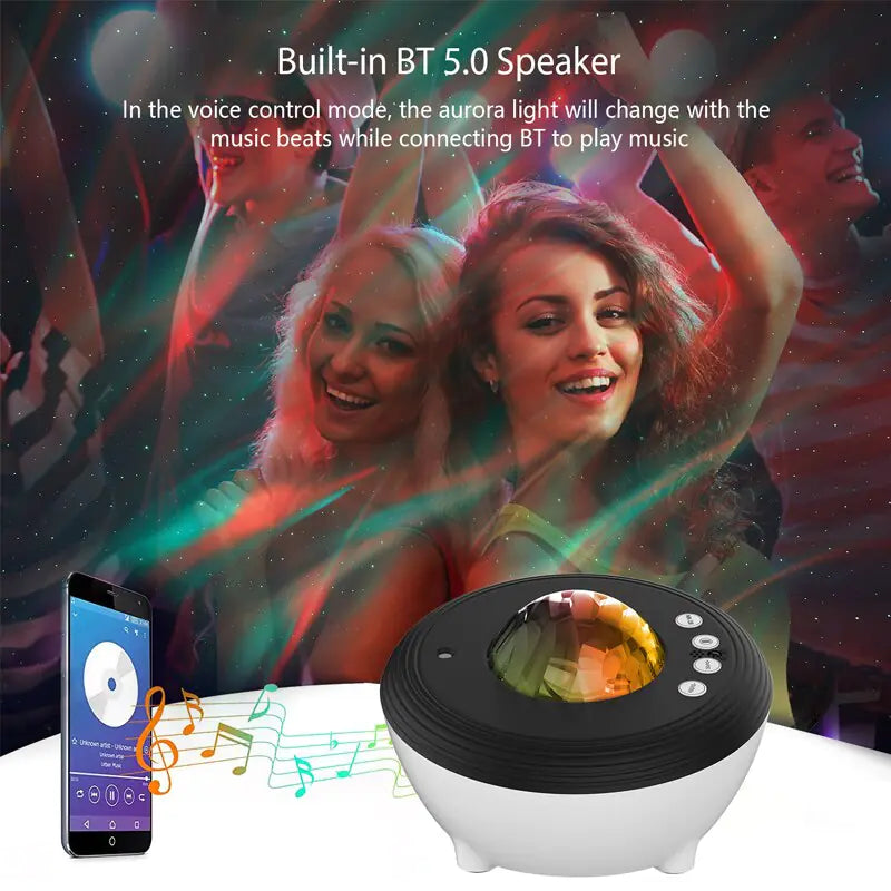 Aurora Galaxy Projector with Bluetooth - Pit Stop Electrics Shop