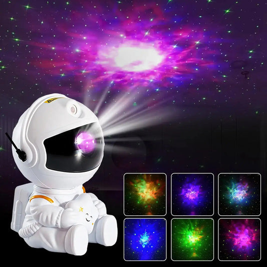 Astronaut Star Galaxy Night Light Projector For Kids Bedrooms - Pit Stop Electrics Shop