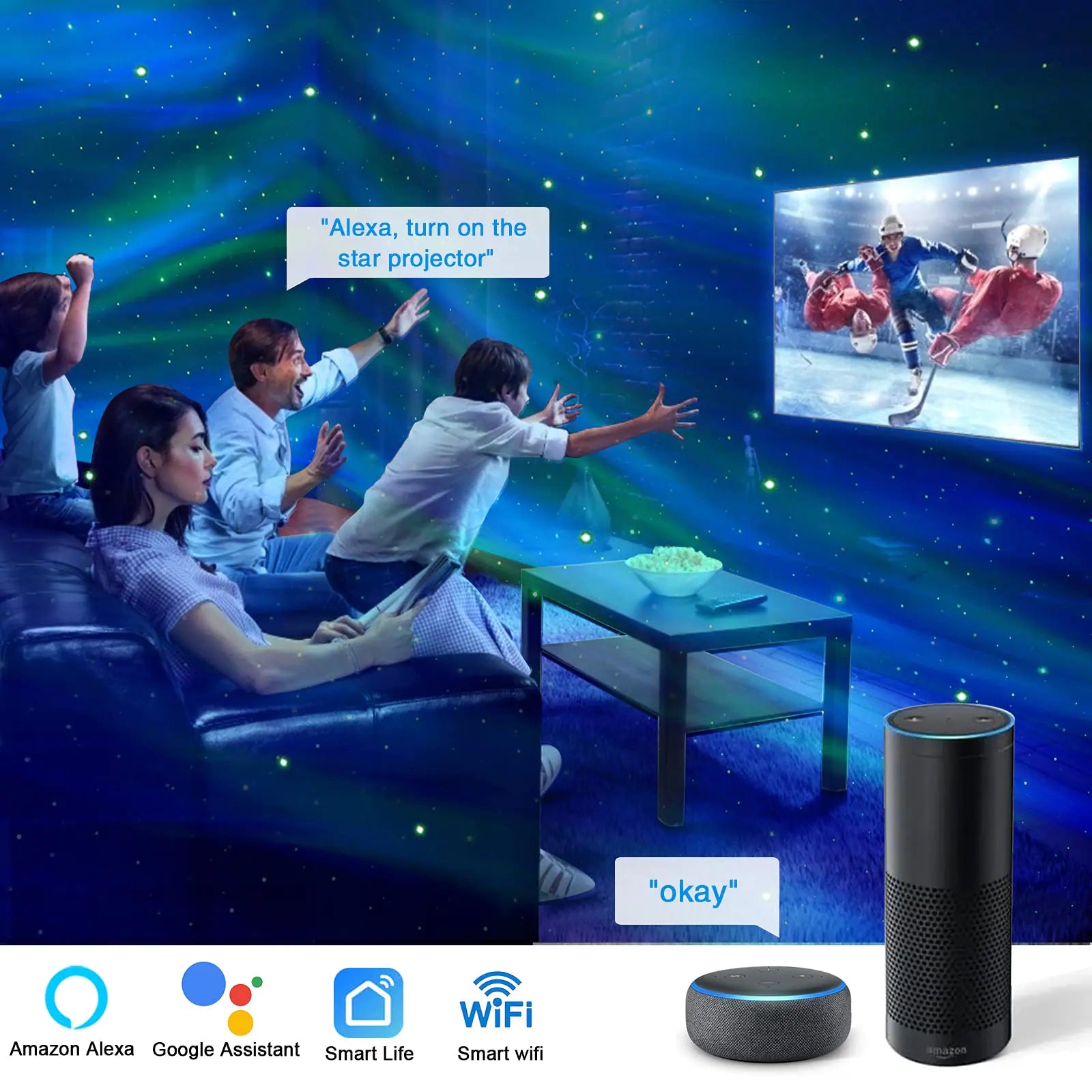 Aurora Galaxy Projector with Bluetooth - Pit Stop Electrics Shop