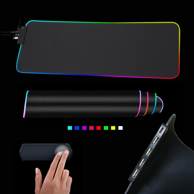 RGB Mouse Pad with Cable - Pit Stop Electrics Shop